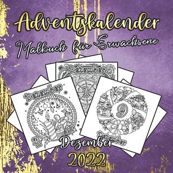 Adventskalender Malbuch für Erwachsene: Vol. 2 | 25 Nummerierte Weihnachten Malvorlagen | Weihnachtskalender Mandalas für Erwachsene und ältere Kinder | Winter Mandala zum Ausmalen
