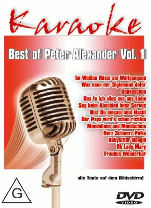 Karaoke - Best of Peter Alexander Vol. 1 DVD