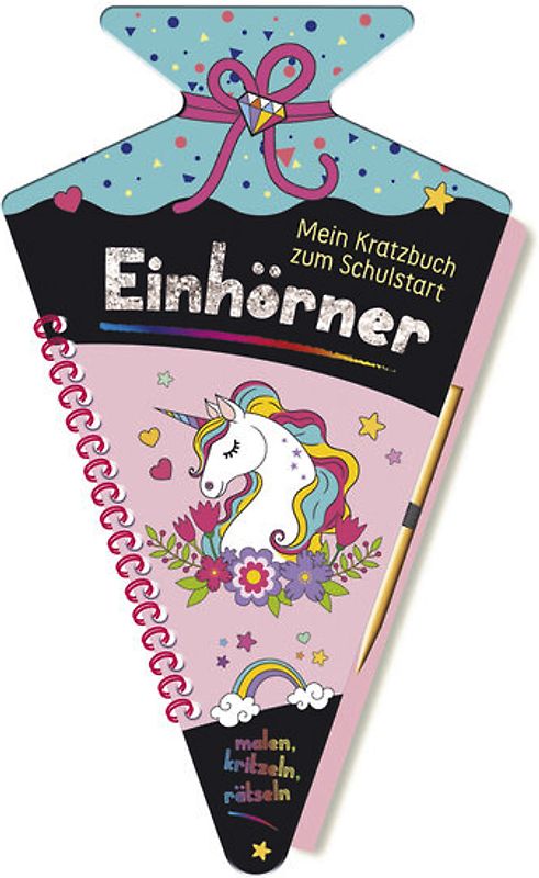 Mein Kratzbuch zum Schulstart - Einhörner