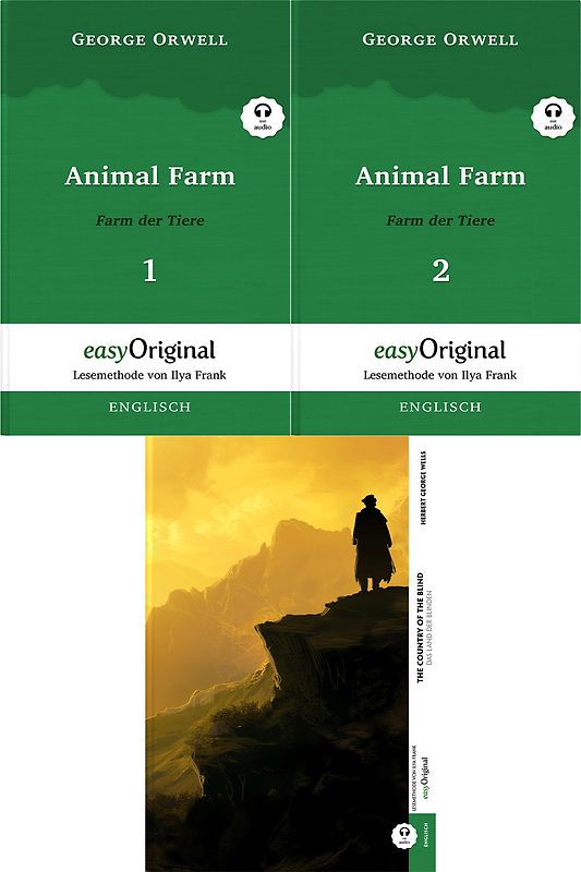 Orwell & Wells Meisterwerke (3 Bücher + Audio-Online) - Frank-Lesemethode - Kommentierte zweisprachige Ausgabe Englisch-Deutsch