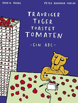 Trauriger Tiger toastet Tomaten