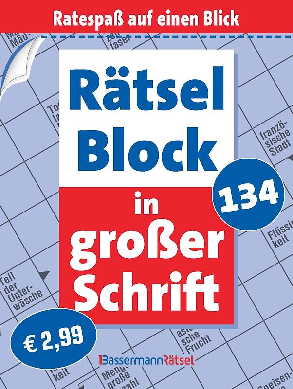 Rätselblock in großer Schrift 134 (5 Exemplare à 2,99 €)