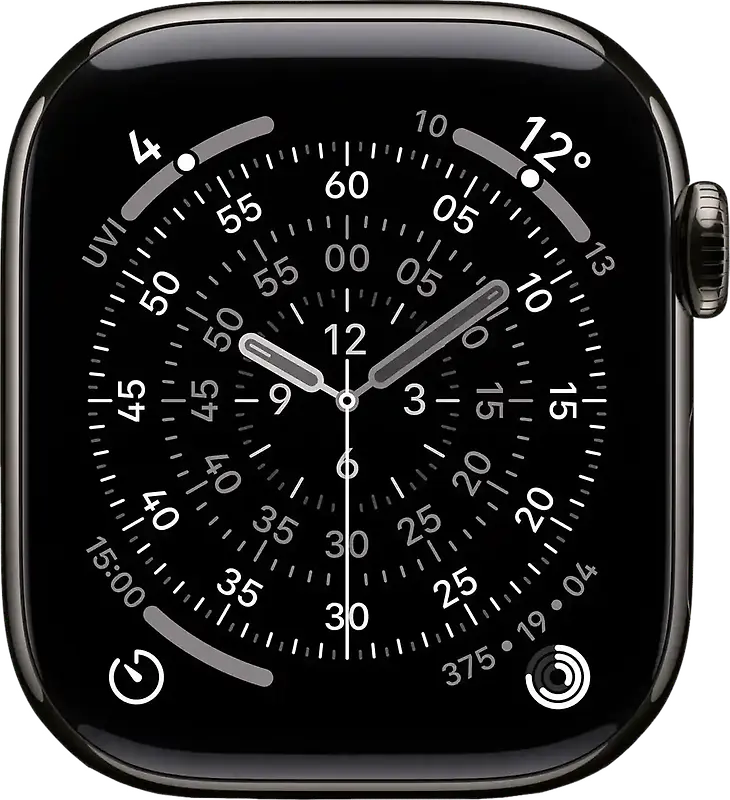 Apple Watch Series 11 42 mm Boîtier titane ardoise [Wi-Fi + Cellulaire]