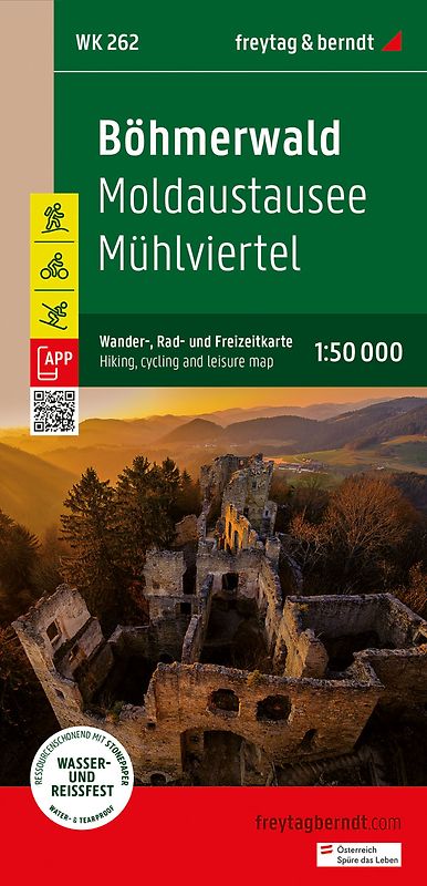 freytag & berndt Wanderkarte WK 262 Böhmerwald, Moldaustausee - Mühlviertel 1:50.000