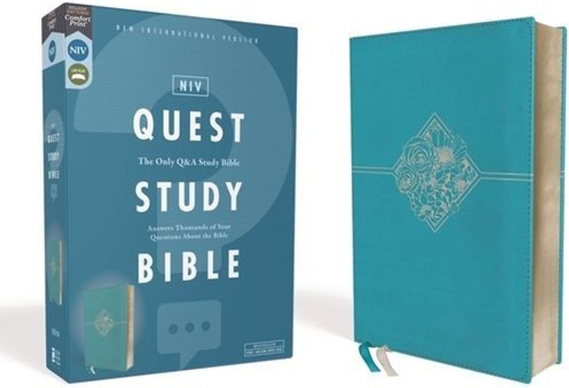 Niv, Quest Study Bible, Leathersoft, Blue, Comfort Print
