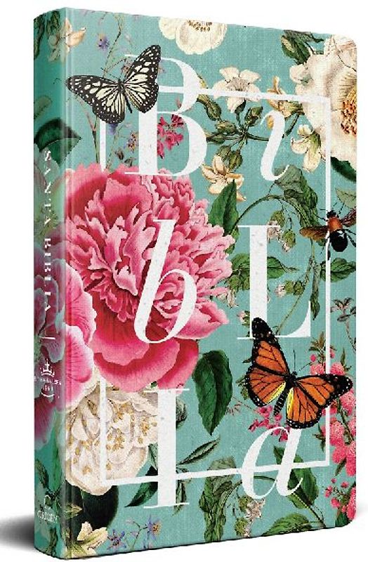 Biblia Rvr 1960 Letra Grande Tamaño Manual, Tapa Dura Jardin de Flores / Spanish Bible Rvr 1960 Handy Size Large Print Hardcover Garden of Flowers