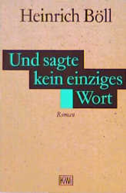 Und sagte kein einziges Wort