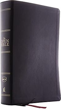 The NKJV, Open Bible, Black Leathersoft, Red Letter, Comfort Print