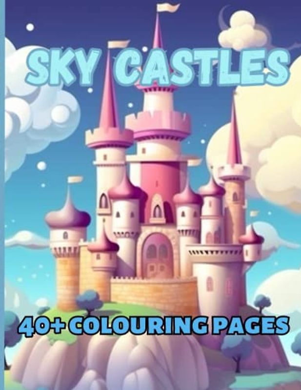 Sky Castles Colouring Book: Colouring Pages of Castles for Kids