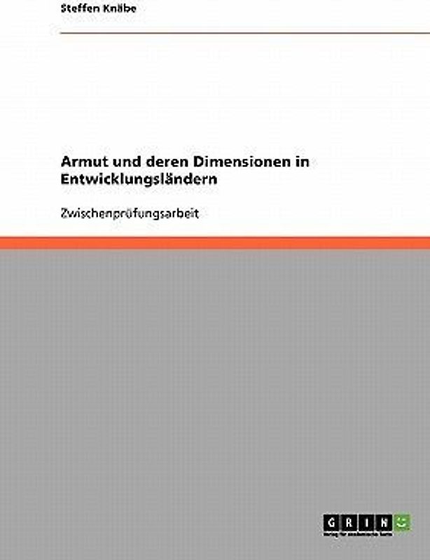 Armut und deren Dimensionen in Entwicklungsländern