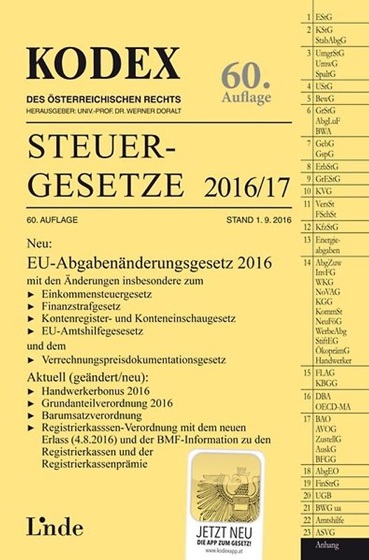 KODEX Steuergesetze 2016/17