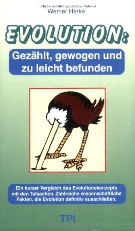 Evolution - gezählt, gewogen und zu leicht befunden