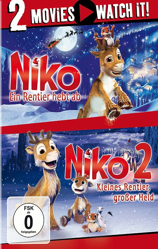 Niko - Ein Rentier hebt ab / Niko 2 - Kleines Rentier, großer Held [2 DVDs] DVD