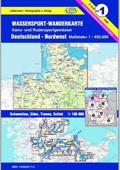 Wassersport-Wanderkarte / Deutschland Nordwest für Kanu- und Rudersport