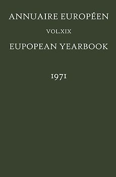 Annuaire Européen / European Yearbook