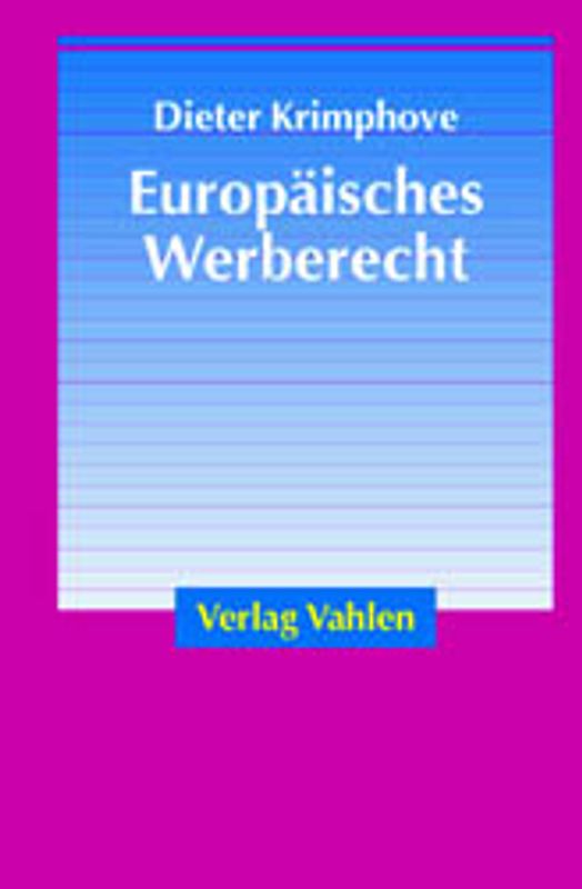 Europäisches Werberecht