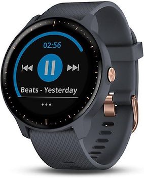 Garmin Vivoactive 3 Music 30,4 mm bleu granit au bracelet en silicone bleu granit