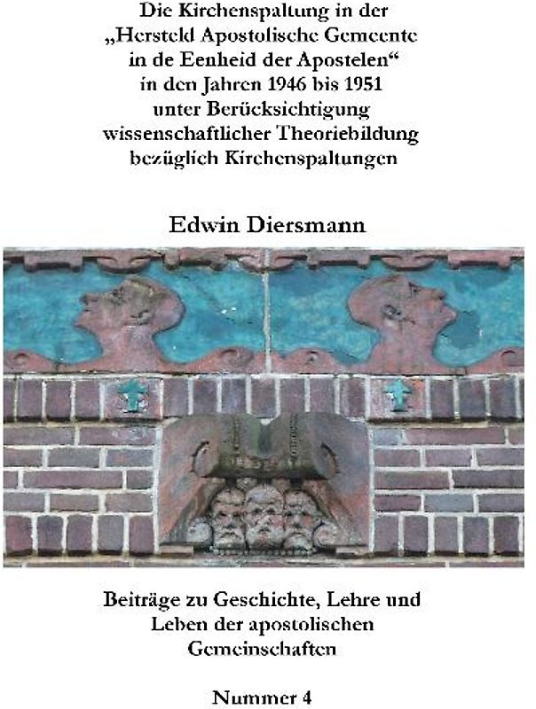Die Kirchenspaltung in der "Hersteld Apostolische Gemeente in de Eenheid der Apostelen" in den Jahren 1946 bis 1951 unter Berücksichtigung wissenschaftlicher Theoriebildung bezüglich Kirchenspaltungen.