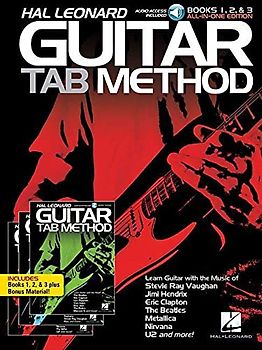 Hal Leonard - Guitar Tab Method Books 1 2 and 3 All-In-One Beginner Guitar Lesson Book with Tabs and Online Audio