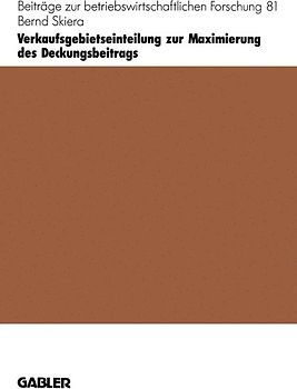 Verkaufsgebietseinteilung zur Maximierung des Deckungsbeitrags