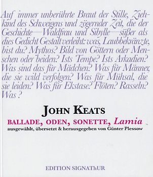 JOHN KEATS - Ballade, Oden, Sonette, LAMIA