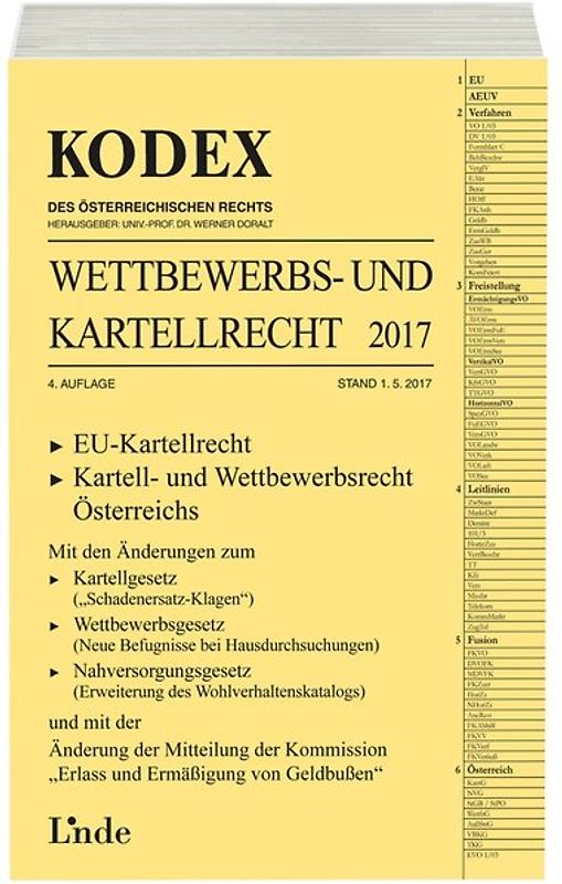 KODEX Wettbewerbs- und Kartellrecht 2017
