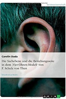 Die Sachebene und die Beziehungsseite in dem 'Vier-Ohren-Modell' von F. Schulz von Thun