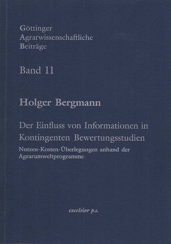 Der Einfluss von Informationen in Kontingenten Bewertungsstudien