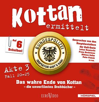 Kottan ermittelt, Akte 3, Fall 20-25 / 6 CD's - HÖRSPIEL