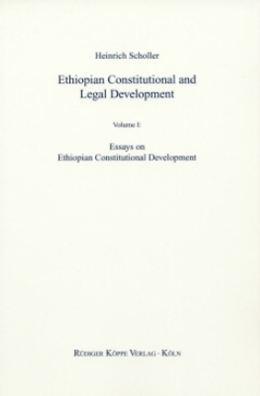 Ethiopian Constitutional and Legal Development