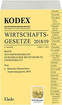 KODEX Wirtschaftsgesetze Band II 2018/19