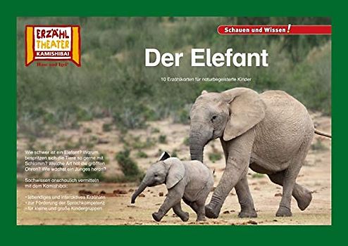 Kamishibai: Der Elefant: 10 Fotobildkarten für das Erzähltheater