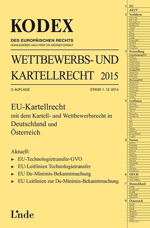 KODEX Wettbewerbs- und Kartellrecht 2015