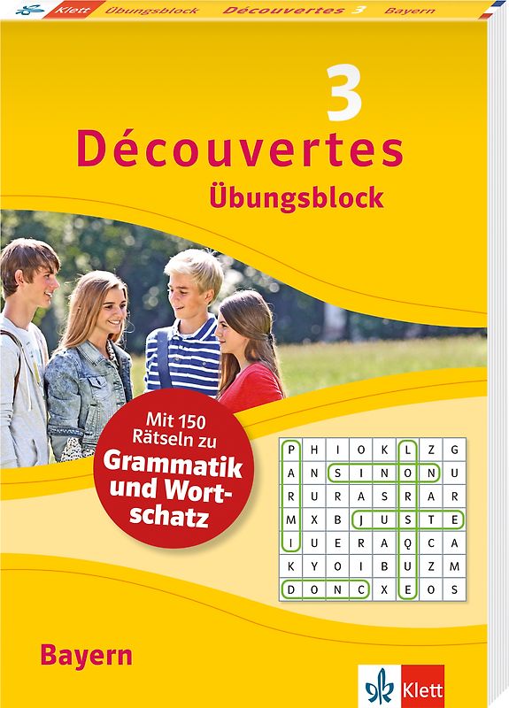 Découvertes 3 Bayern (ab 2017) Übungsblock zum Schulbuch, 3. Lernjahr