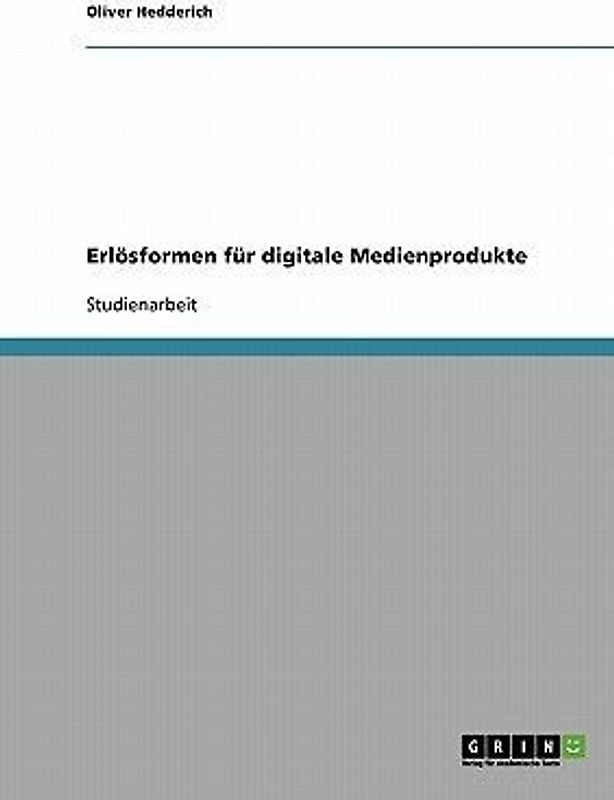 Erlösformen für digitale Medienprodukte