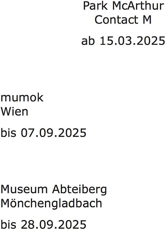 Park McArthur. Contact M