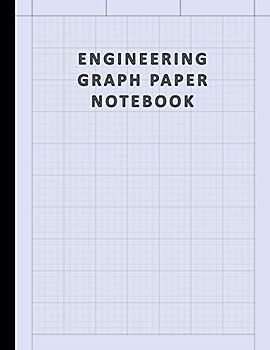 Engineering Graph Paper: 8.5 x 11 inches, 110 pages/55 Sheets | Cream Paper | Engineering Computation Grid Paper Notebook | Quadrille 5 X 5 Quad Ruled Book | 5 Squares per Inch | Blue Cover