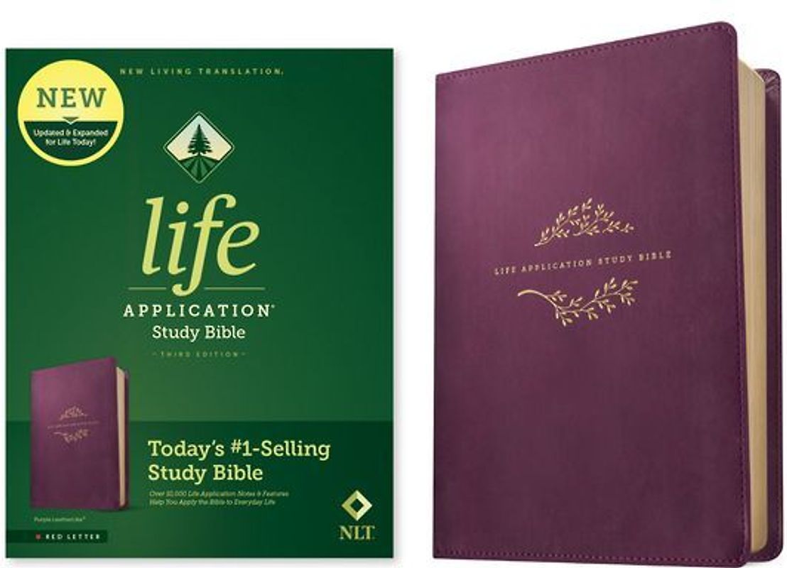 NLT Life Application Study Bible, Third Edition (Leatherlike, Purple, Red Letter)