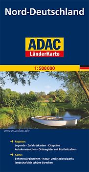 ADAC LänderKarte Deutschland Nord 1:500 000