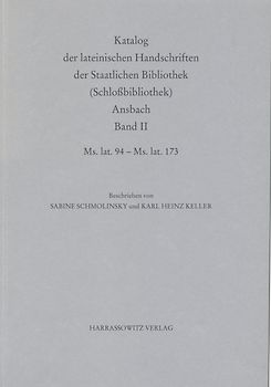 Katalog der lateinischen Handschriften der Staatlichen Bibliothek...
