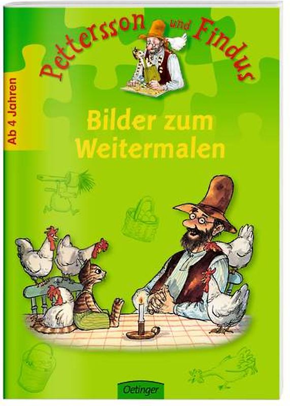 Pettersson und Findus. Bilder zum Weitermalen. Beschäftigungsheft