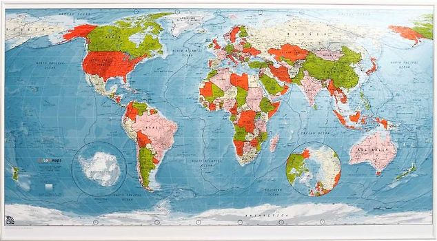 Colourmap Version2 - Red/Lime/Cream/Pink, laminiert