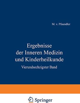 Ergebnisse der Inneren Medizin und Kinderheilkunde