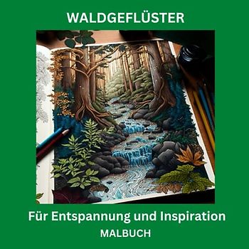 Waldgeflüster für Entspannung und Inspiration Malbuch: Ein Wald-Malbuch für jeden Wald Liebhaber, 28 Wald-Motive zum Ausmalen, Entspannen und Entdecken 8.5 * 8.5 zoll / 21,59 * 21,59 cm