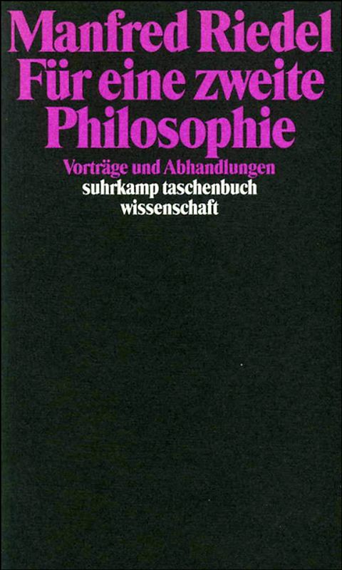 Für eine zweite Philosophie