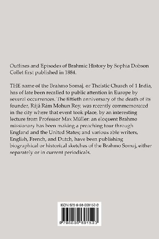 Outlines and Episodes of Brahmic History