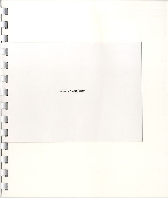 January 5 - 31, 2012