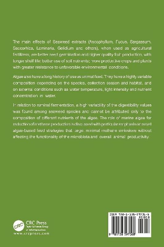 Seaweeds as Plant Fertilizer, Agricultural Biostimulants and Animal Fodder