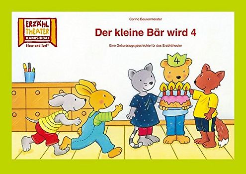 Kamishibai: Der kleine Bär wird 4: 7 Bildkarten für das Erzähltheater