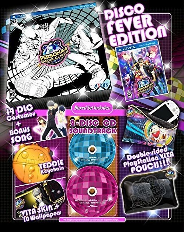 Persona 4: Dancing All Night [Disco Fever Edition, inkl. Schlüsselanhänger, Beutel & 2 CDs, Internationale Version] PlayStation Vita